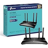 TP-Link AX1800 Dual-Band Wi-Fi 6 Gigabit VDSL/ADSL Modem Router, 1201 Mbps/5 GHz, 574 Mbps/2.4 GHz, 1× USB 2.0，2×2MU-MIMO, Vo