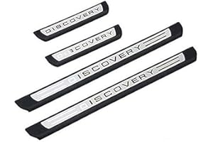 CISYOS 4pcs Car Door Sill Protector Kick Plates for Land Rover Discovery 5 Sport 2015-2019, Stainless Steel Scuff Plate Step Threshold Guard Pedal, Auto Accessories Anti Scratch Sticker Trim Protection
