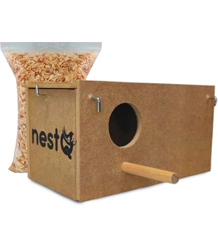 Vogelnest voor kooi, bijtvast en ophangbaar, vogel- en papegaainest hangmat, voor balkon, vensterbank en woonkamer, voor papegaaien, parkieten, onafscheidelijke, vinken en kleine tot middelgrote