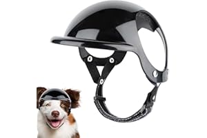 HINAA Caschi per cani, casco per bici per cani – Casco per cani di piccola taglia con foro per le orecchie, casco per motociclette, multi-sport, per cani