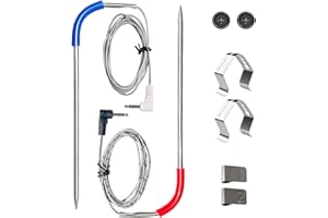 JZW-Shop 2 Pack Meat Probe for Traeger Pellet Grill Smokers, 3.5mm Plug, Digital, Meat Probe, Outdoor