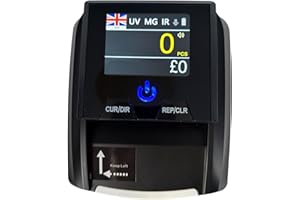 MxMan Automatic Money Detector | Fast 7-Point Check | UV, MG, IR, Size & Thickness | Counterfeit Note Scanner for GBP, EUR & USD | High-Speed Cash Authentication for Businesses & Retail