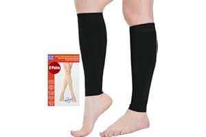 KUZIMUA 2 Paar Waden Medizinische Kompressionsstrümpfe Damen & Herren 20-30 mmHg, Klasse 2, Wadenstütze Abgestufte Unterstützung Stützstrümpfe für Krampfadern Ödeme Flug Sports