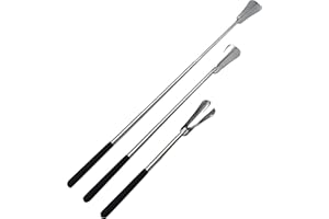KkaFFe Shoe Horn Long Handle for Seniors 13" to 26" Adjustable Scalable Long Shoe Horns for Men, Women and Kids，Metal Extra Long Shoehorn for Boots，Sock Remover for Elderly