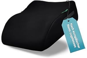 HiTS4Kids Kindersitz fürs Auto (Schwarz) – Praktisch, komfortabel und sicher – Geprüfte Sicherheit nach Kindersitznorm R129 – Kindersitz 135-150cm – kompakt und unkompliziert