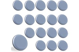 HTTYHT 18 pezzi scivoli in teflon per mobili autoadesivi rotondi 30 x 30 mm scivoli per tappeti cuscinetti protettivi per pavimenti in PTFE autoadesivi per spostare mobili pesanti