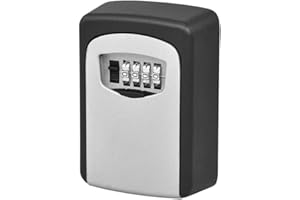 YA MI 4-digit key lock box, outdoor waterproof hidden wall mounted key safe - key storage lock box for house（gray）