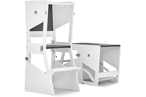 Bianconiglio Kids TRS Little Artist Learning Tower, Multistrato di Betulla della Migliore qualità, Bianco, Standard