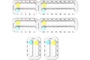 UIHRLM 2PCS Tennis Score Keeper, Portable Self Adhesive Tennis Racket Scorekeeper, Lightweight & Easy Mounted Tennis Racquet Paddle Scorekeeper for Enthusiast (White)