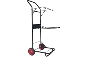 Horka Chariot de selle portable en métal galvanisé à roulettes 1,2 m de haut avec 3 étagères