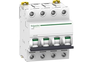 Schneider Electric a9 °F74432 IC60 N disjoncteur, acti9, courbure C, 4P, 85 mm Hauteur X 72 mm largeur X 78.5 mm profondeur, 32 A Courant, 50/60 HZ, Blanc