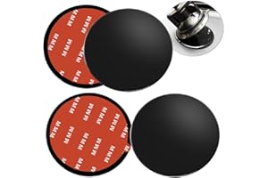 AYWFEY 4 Pack 80mm Adhesive Dashboard Pad Mounting Disk for Suction Cup, 3.15" Universal Heat Resistant Adhesive Sticky Pad, Providing Secure Fixation for Phone Holder Sat Nav GPS Dash Cam, Black