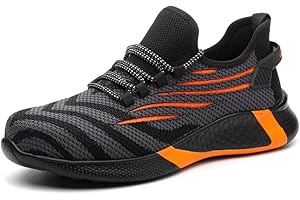 KTDYG Sicherheitsschuhe Herren Damen Arbeitsschuhe Leicht Sportlich Schutzschuhe Stahlkappe Sneaker