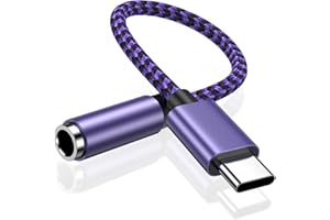 AILKIN USB C Klinke Adapter, USB C auf 3,5mm Kopfhörer Adapter, Typ C Audio Adapter USB C Aux Adapter für Samsung Galaxy A54/A34/A14/A55/A15/A35/A53/A23/S24/S23/S22/S21/S20, Google Pixel 8/7/6, iPhone 15