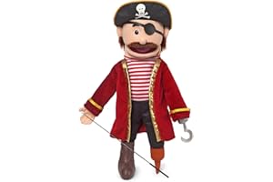 SILLY PUPPETS Pirate, Peach Male, Full Body, Ventriloquist Style Puppet, 65cm