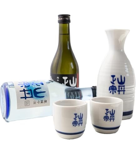 ZEALMAX Set 5 Tazze Sake Ceramica - 120ml Brocca E 30ml Bicchieri