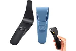 ZBJBinCH 2-Pack Silicone Razor Travel Case - Protector Cover for Gillette, Parker, Merkur Manual Razors (Blue + Black)