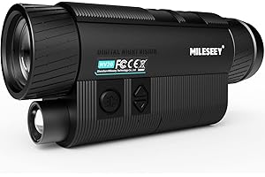 MiLESEEY Okulary noktowizyjne na podczerwień, do użytku w dzień i w nocy, do ponownego ładowania, nagrywanie zdjęć/wideo na polowanie, dzikie zwierzęta do 200 m w całkowitej ciemności, statyw, 1,5-calowy wyświetlacz LCD