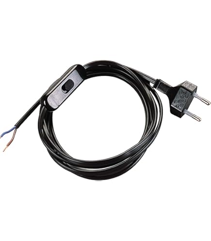 Cavo Di Alimentazione Con Interruttore, Spina Europea 130 Cm 220v Bianco Adatto Per Prese Alimentatori E Portalampade 95808407