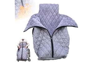 SOBETA Couverture pour Fauteuil Roulant,Couverture Fauteuil Roulant en Laine Polaire Chancelière Chaude Et Confortable pour L’Hiver Housse De Protection Imperméable Et Coupe-Vent