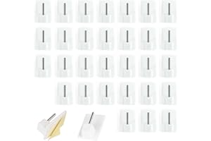 GUDEMOORE 30 Piezas Ganchos Adhesivos Cortinas Sin Taladro, Ganchos Adhesivos, Ganchos de Cortina Autoadhesivos para la Ventana, Blanco
