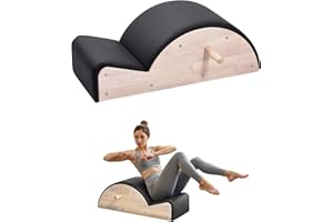 VEVOR Pilates Spine Corrector, Home Gym Yoga Pilates Accessory, Rubber Wood Fitness Training Tool, Arc Fitness Body Workout Equipment, for Spine Exercises, Balance, Core Strengthening, and Stretching
