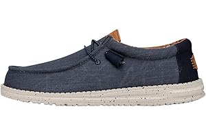 HEYDUDE - Men's Wally Washed Canvas - Casual Slip-On Shoes - Moccasin Style