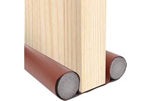 AINIUNIU Boudin de porte pour porte - 95 cm - Isolable - Protection contre les intempéries - Idéal pour un joint efficace contre les courants d'air (marron)