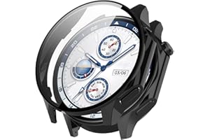 GETBSTOOP Watch Bands Watch Straps Screen Protector Case for OPPO Watch X/(ONE-PLUS) Watch 2 Accessories Film Hard PC Case with Tempered Glass Screen Protector Hard PC Bumper Full Cover Case