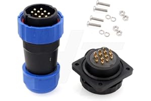 HANGTON CONNECT HangTon HE29 Conector de alimentación de 10 pines Impermeable al aire libre IP68 Macho Hembra Enchufe Panel Socket 4-Screw (10 pin 10A 380V)