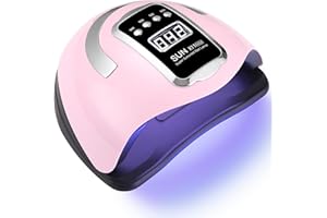 Zawaer Lampada Uv Led Unghie, 280W 66 Perline di Luce per Smalto Gel, Fornetto Asciuga Smalto Piccola Rapido 4 Timer Professionale, Display Visivo a LED Lampade Polimerizzanti per Casa e Salone