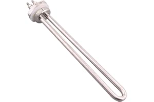 DERNORD Élément chauffant 12 V 150 W 2,5 cm BSP bride en acier inoxydable pour chauffage solaire éolienne