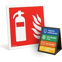 Feuerlöscher-Schilder Nachleuchtend – 6 Stück Aus PVC, Mit Starkem Kleber – Für Haus, Büro & Baustelle