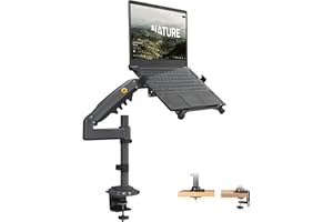 NB North Bayou Supporto Laptop & Supporto per Monitor, per Notebook da 10''-17'' e Monitor da 17-30'', Carico Massimo 9kg VESA 75/100 mm H100-FP