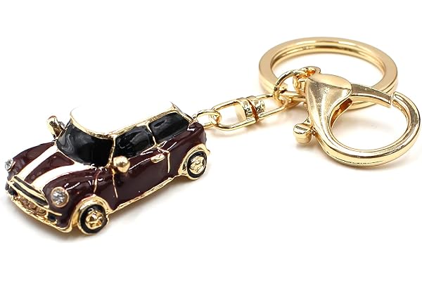 VmG-Store Cooper Mini porte-clés, motif voiture, en métal, cadeau pour les fans de voiture culte Cooper
