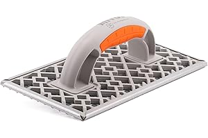 MIVOS Tabla para esmerilar - Tabla para nivelar juntas de placas de poliestireno - Tabla para esmerilar con revestimiento de escofina de chapa de acero galvanizada - 270 x 130 mm