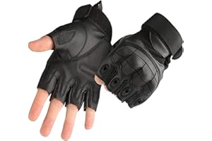 COZOME Guanti Da Moto Senza dita in pelle,Guanti moto Estivi,Mezze dita Guanto Traspiranti Half Finger Paintball gloves uomo e donna per Bici Ciclismo MTB All'aperto Arrampicata Sport Palestra