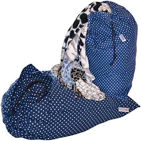 Dazoriginal Medium Laundry Bag With Draw String 100% Cotton - Washing Laundry bag – Sailor Travel Size Laundry Bag – Fabric Laundry Bag, Reusable Washing Basket – Handmade Gift (Blue Dot)