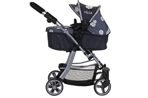 Play Like Mum Daisy Chain Connect 5 in 1 Dolls Pram – Adjustable Handles from 48-85cms. For children of 4,5,6,7 and 8 years. (Daisy Dot)