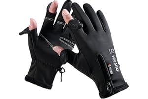 BHIDENAW Guanti Invernali Caldi Guanti Ciclismo Guanti Uomo Guanti Moto Guanti Mtb Guanti Bici Guanti Touchscreen Impermeabili Antivento per Corsa Ciclismo Pesca Arrampicata