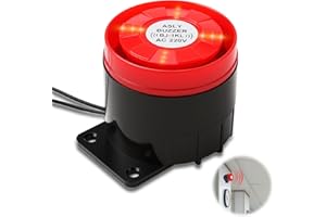 AMZTOUR Sirena Esterna 220 V 120 DB, Sistema Di Allarme Di Sicurezza Domestica Decibel Alti, Allarme Casa Lampeggiante Rosso per Garantire La Sicurezza AI Casa
