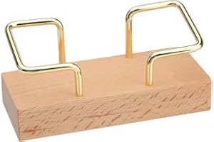 UOCAI Porte-cartes de visite en bois, support à cartes de visite en noyer pour bureau, magasin, stand de foire