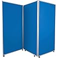 Panelwarehouse Mobile Jumbo Portable Folding Aluminium Frame Display Board Stand - 3 Sizes & 11 Colours (Blueberry, 3 Panel)