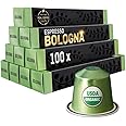 Organic Bologna Blonde Espresso: Organic and Fair Trade by Heart | Smooth & Light | Made by Real Coffee | 100 Capsules Compatible with Nespresso | No pesticides and chemicals