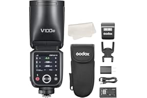Godox V100-C 100Ws Touchscreen Camera Flash Speedlite for Canon, Detachable Sub Flash, USB-C Charge Battery, 2.4G X Wireless HSS TTL Flash for Canon R5 R6 R6II R7 R8 RP R R50 M50 90D 6D 7D 5DMarkIII