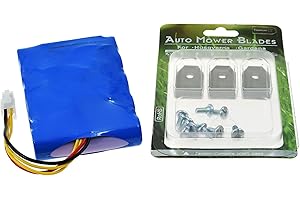 akku-net Powerakku kompatibel mit Mähroboter Husqvarna Automower 310 (2015/2016/2017) inkl. 9X Ersatz Messer, 18,5V, Li-Ion
