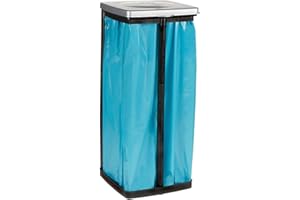 OKT 2053721 Support pour Sac Poubelle Plastique Argent/Noir