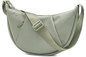BITUOR Cossbody Bag Damen & Herren Medium 8.2L Umhängetasche im Halbmond Style Halbrunde Schultertasche Casual schultertasche für Reisen Arbeit Freizeit,Doppelte Anti-Diebstahl Wasserabweisend Design