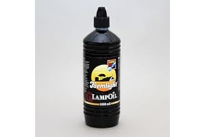 CHURCH SUPPLY Smokeless and Odourless Premium Dutch Lamp Oil with Intergrated Easy Pour Funnel - Clear Candle Oil - 1 Litre Bottle. Spill- Free Design Bottle.