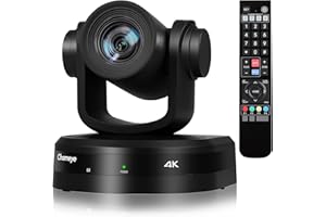 Chameye 4K PTZ Telecamera con 20x Zoom Ottico AI Tracciamento USB3.0/HDMI/LAN(PoE), Registrazione della scheda TF, Telecamera per Conferenze e Streaming in Chiesa Funziona YouTube/OBS (CH420)